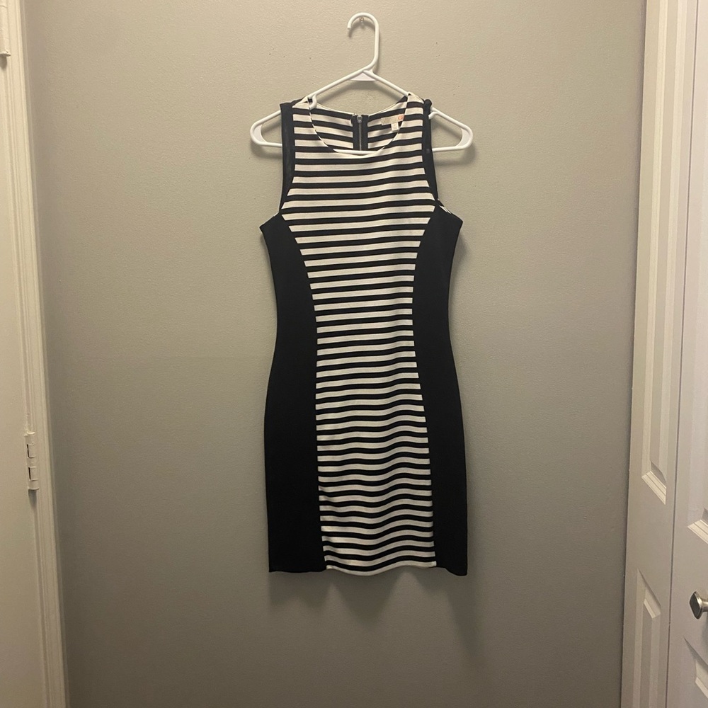 Black and white fitted GB dress